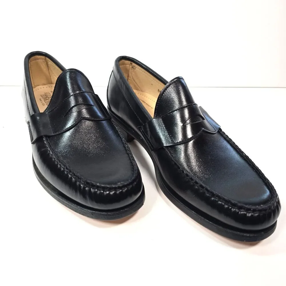 Allen Edmonds Nottingham Penny Loafers Men's 8.5 D Black Leather Made USA